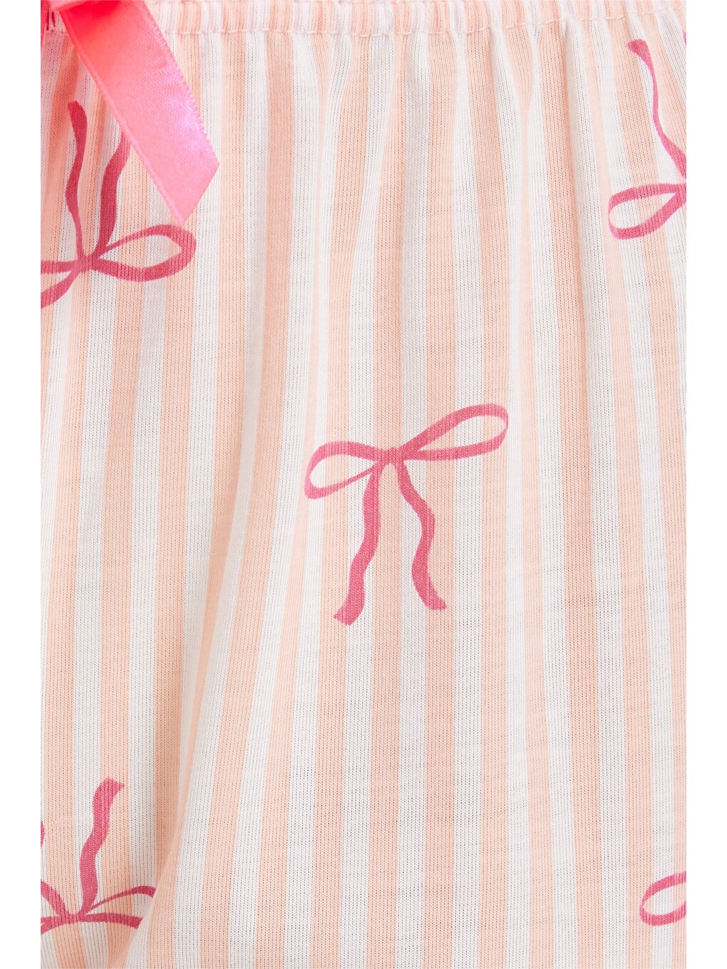 Kadın Regular Fit Klasik Kesim Viskon Beli Lastikli Fiyonk Detaylı Baskılı Turuncu Pijama Altı-5