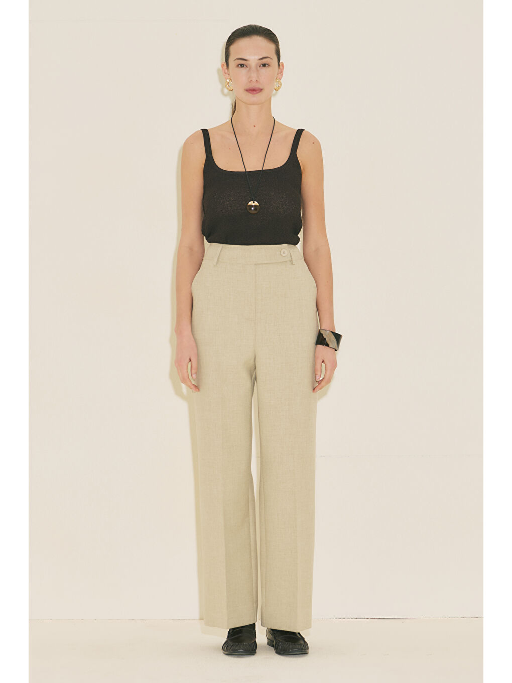 Straıght Klasik Pantolon Yeşil-1