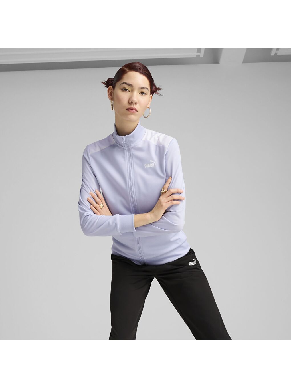 Karışık Poly Kadın Dik Yaka Eşofman Takımı