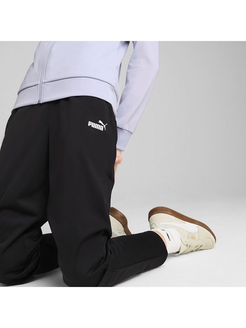 Karışık Poly Kadın Dik Yaka Eşofman Takımı-1