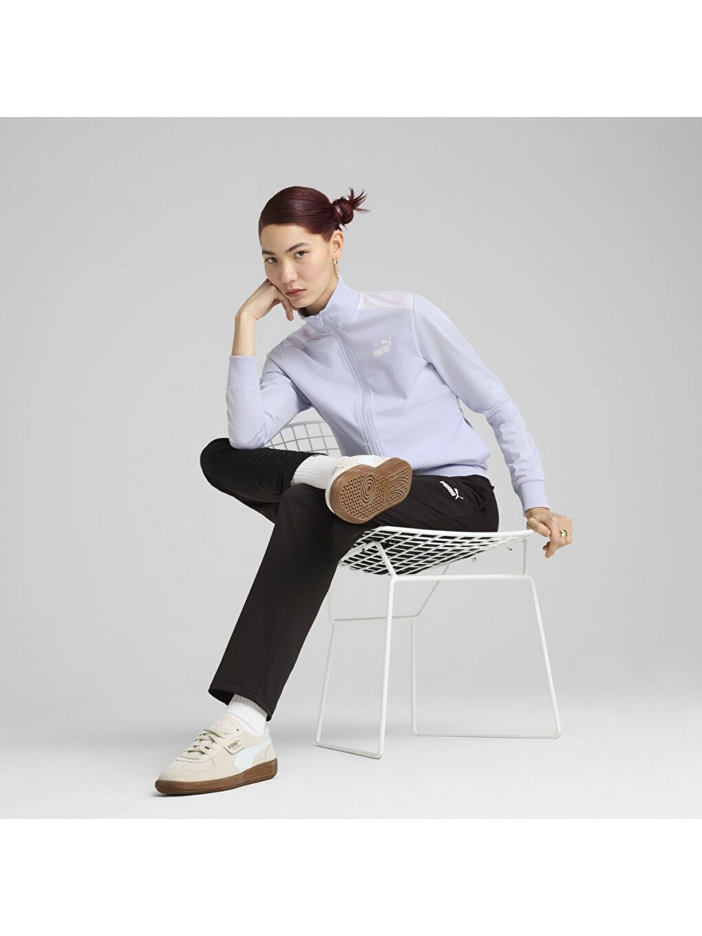 Karışık Poly Kadın Dik Yaka Eşofman Takımı-3