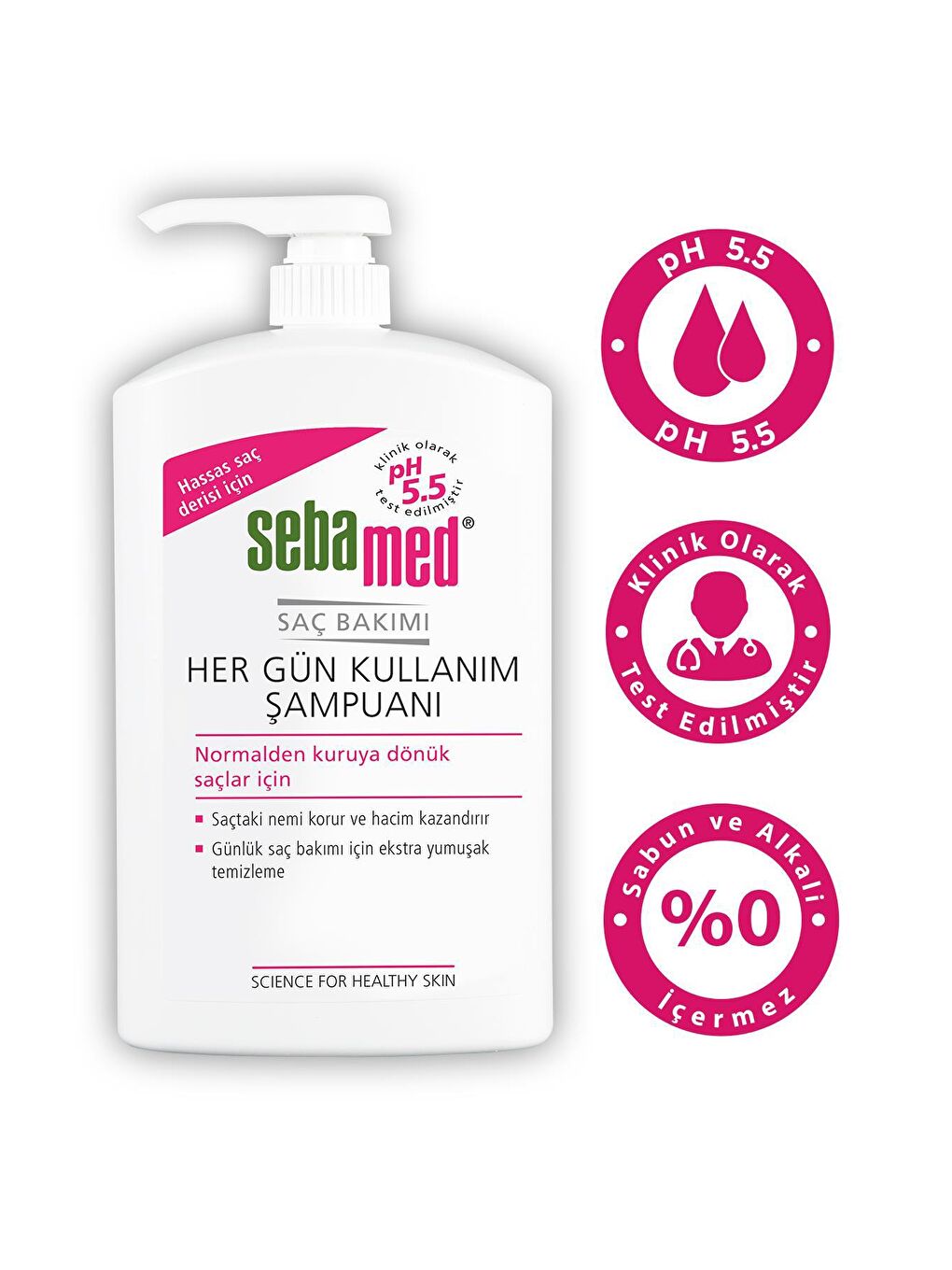 SEBAMED Beyaz Her gün Kullanım Şampuan - 1