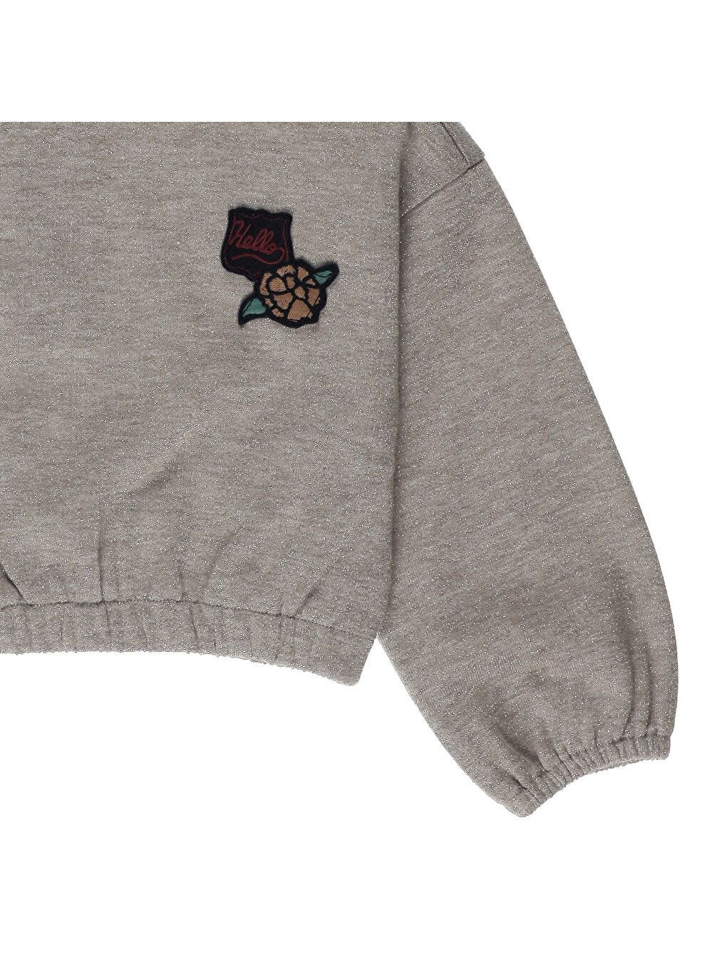 Panço Bej Kız Çocuk  Crop Sweatshirt - 1