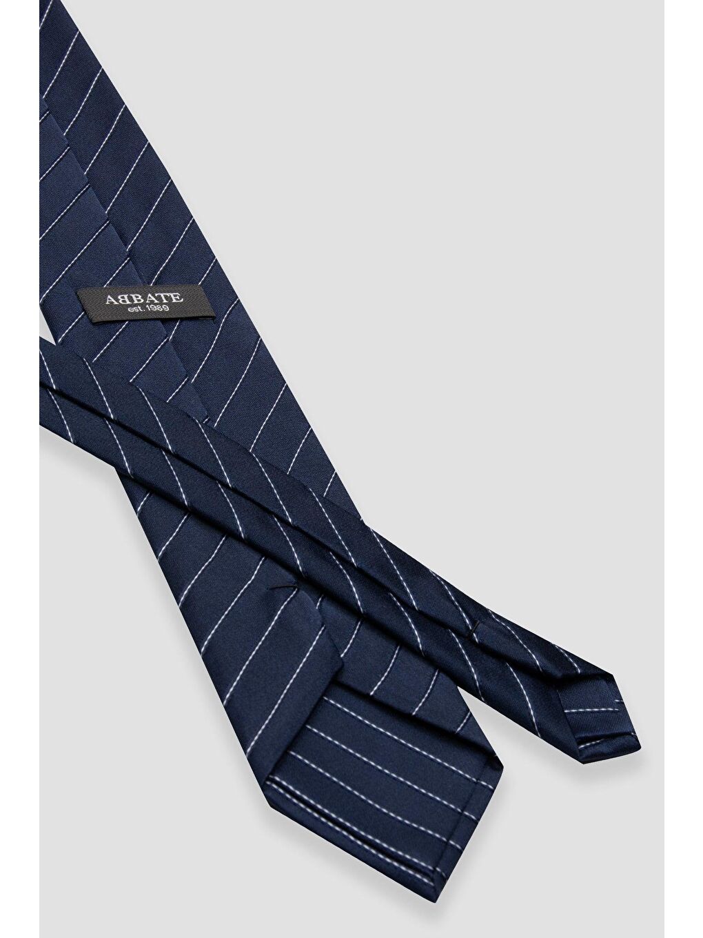 Kravat 8 Cm Mikrofiber Polyester Lacivert Erkek Çizgili Kravat-2