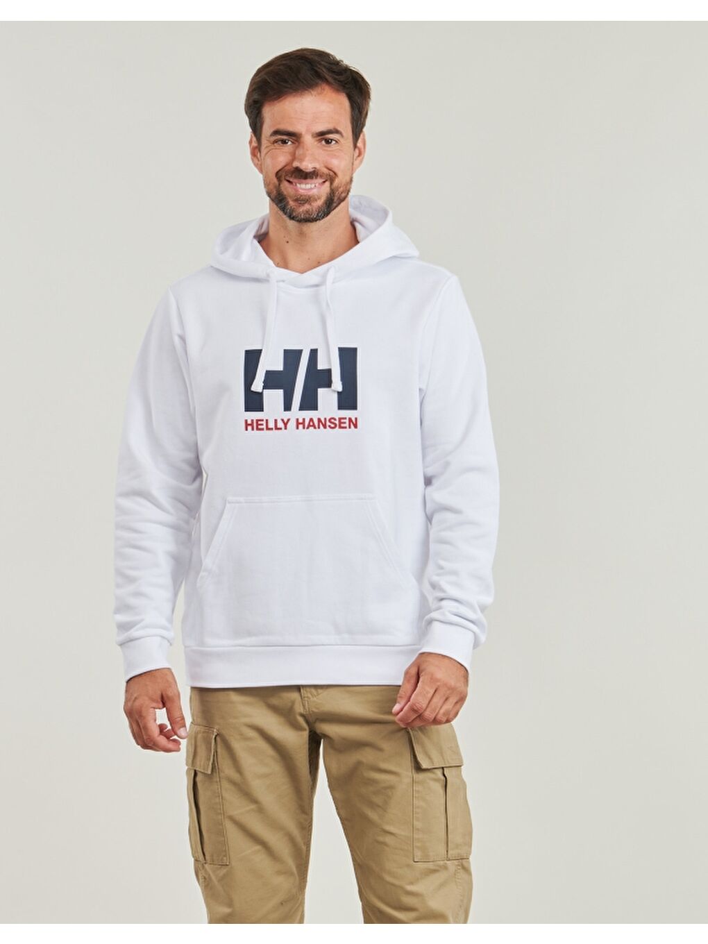 Helly Hansen Beyaz HH Logo 2 0 Kapüşonlu Erkek Sweatshirt HHA 30394 001