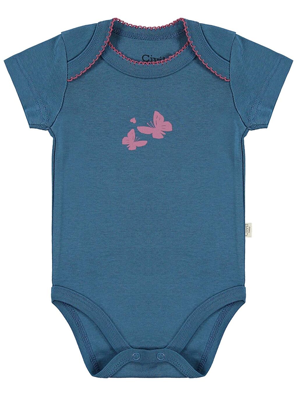 Bej Baby Kelebek Empirmeli 3 Lü 0-36 Ay Çıtçıtlı Badi-3