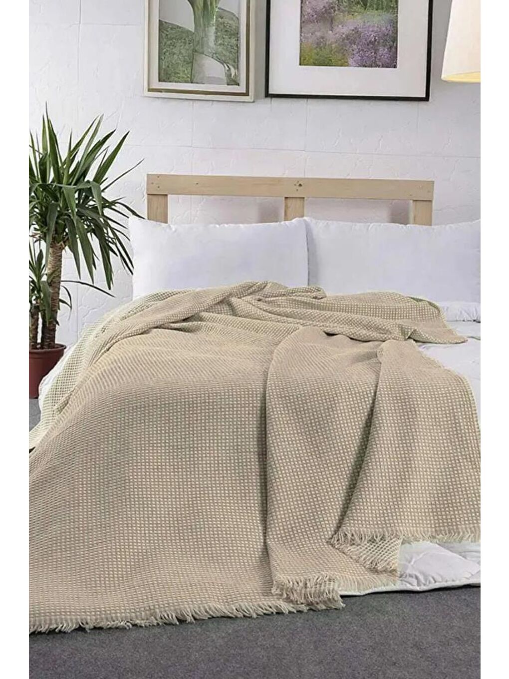 Lora Tek Kişilik Tek Pike 160x210 cm Bej