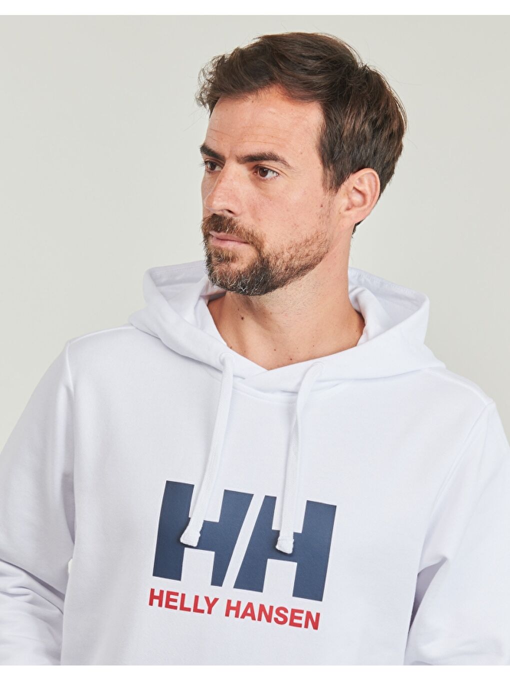 Helly Hansen Beyaz HH Logo 2 0 Kapüşonlu Erkek Sweatshirt HHA 30394 001 - 3