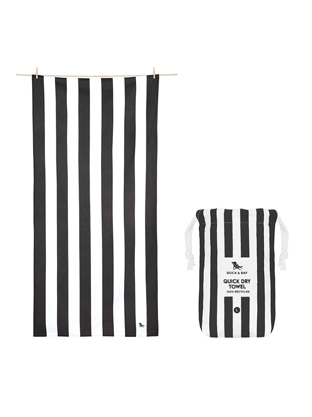 Siyah Dock And Bay Plaj Havlusu Cabana L Kamari Charcoal