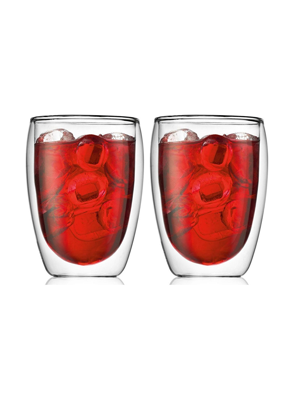 Renksiz Çift Cidarlı Borosilikat Cam Şeffaf Cam Bardak 350 ml - 2 Adet 2772