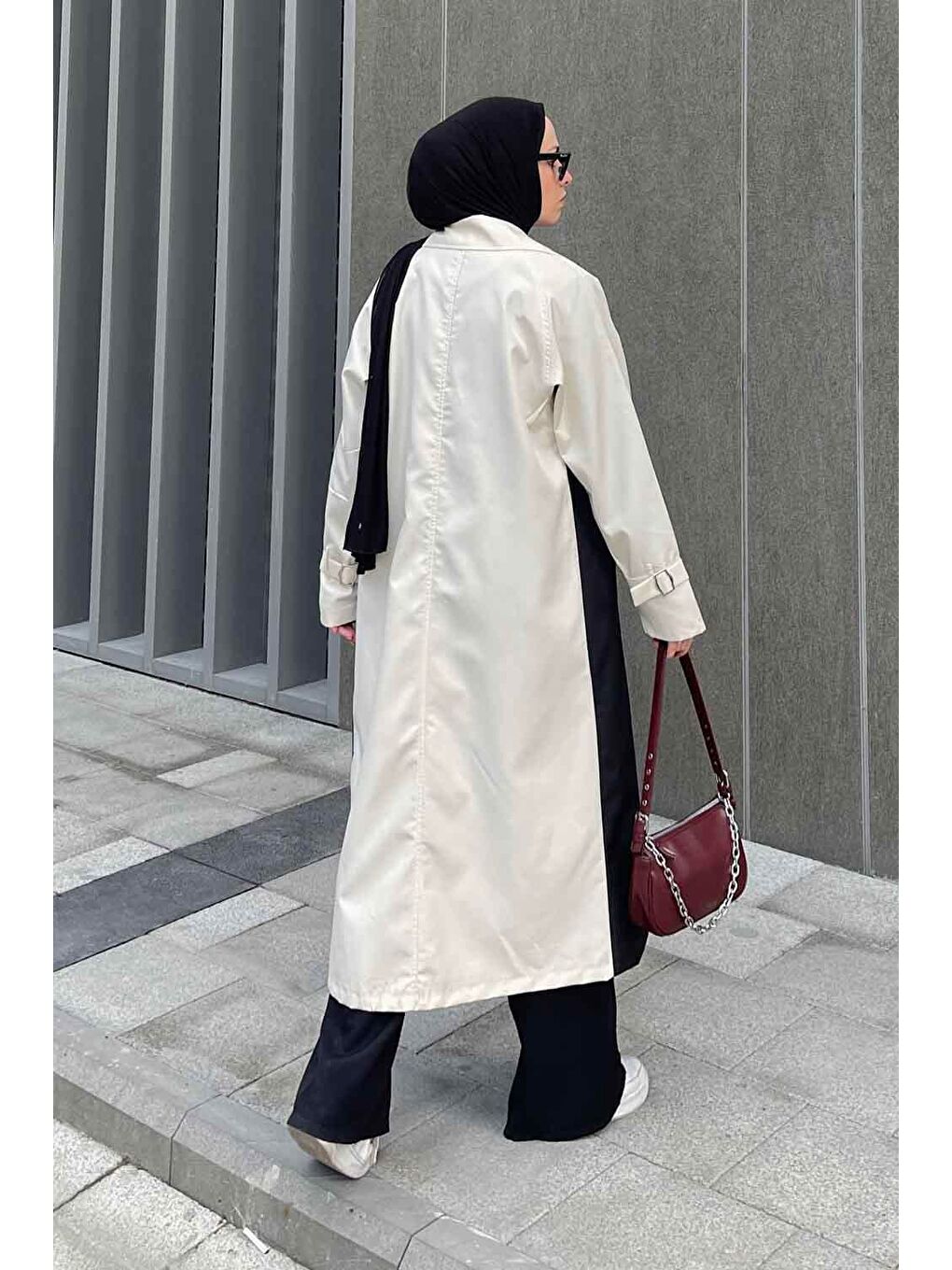 Retrica İki Renk Trençkot Ekru-3