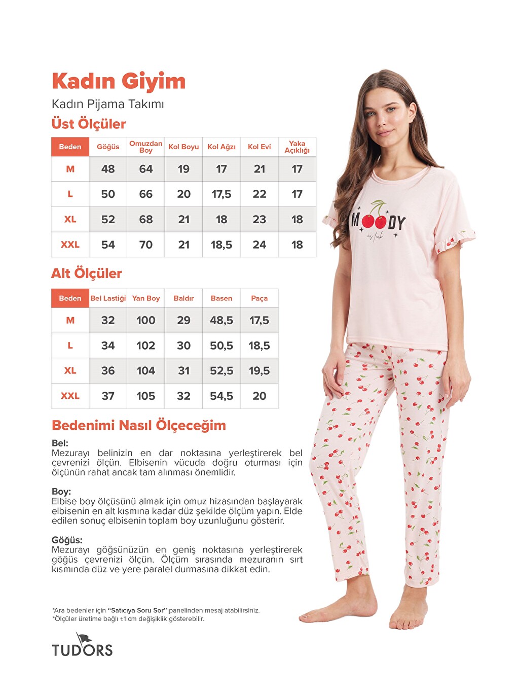 Kadın Regular Fit Klasik Kesim %100 Pamuk Fırfır Detaylı Kısa Kollu Baskılı Pembe Pijama Takımı-8