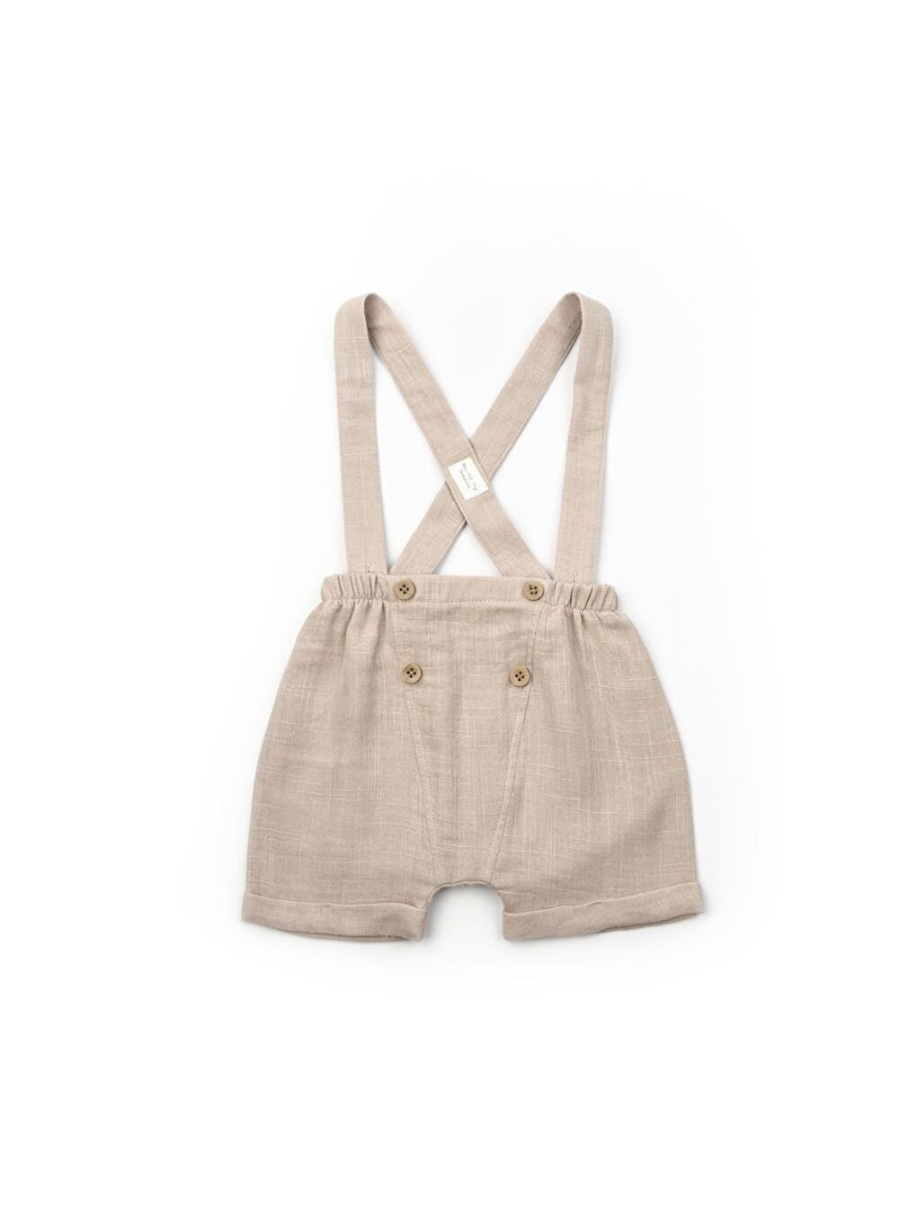 Bej Bebek 3'lü Salopet Müslin Takım %100 Pamuk - Yenidoğan - CSYM7102-5