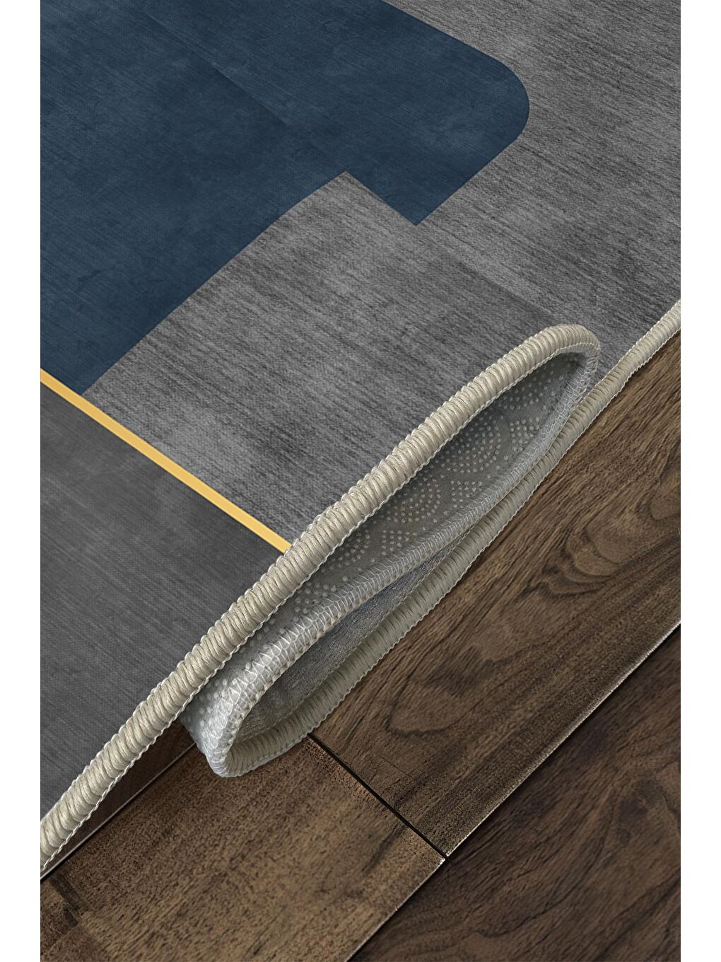 Gri Dekoratif Özel Tasarım Yıkanabilir, Modern Halı  160x230-4