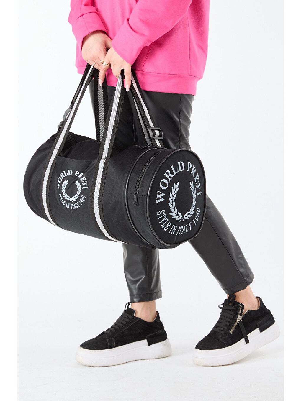 Kadın Siyah Spor Seyahat Çantası - 24420-2