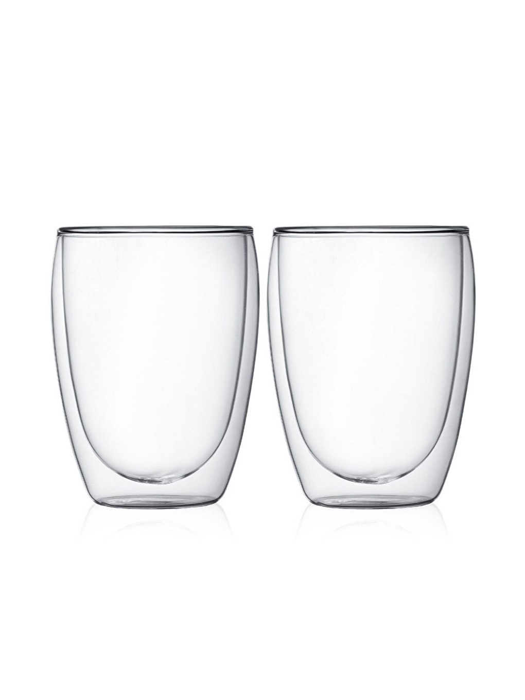 Renksiz Çift Cidarlı Borosilikat Cam Şeffaf Cam Bardak 350 ml - 2 Adet 2772-3