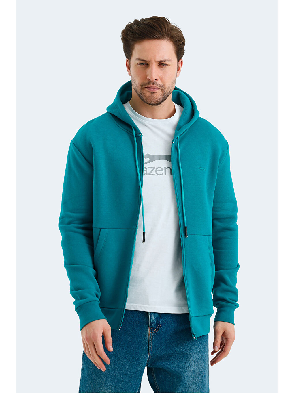 SLAZENGER VONDA Erkek Sweatshirt Petrol - 2