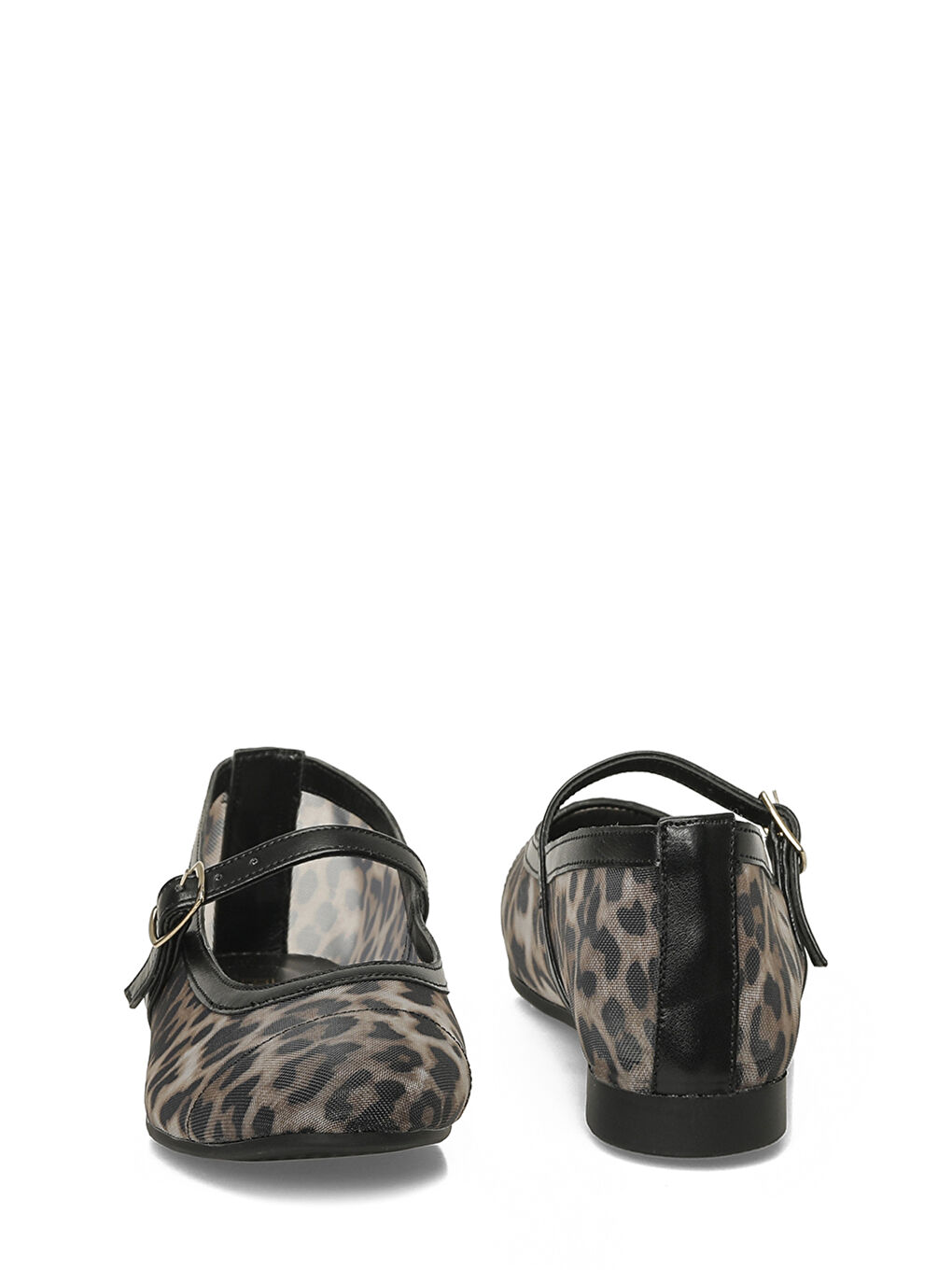 Kahverengi 26S-013 6FX Leopar Kadın Babet-4