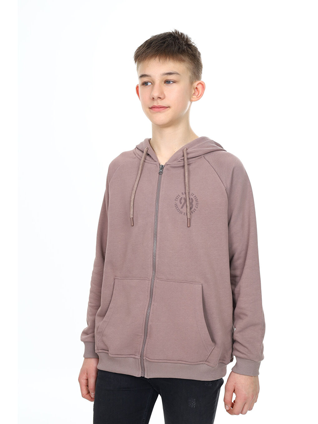 Kahverengi Erkek Çocuk Baskılı Hırka-2