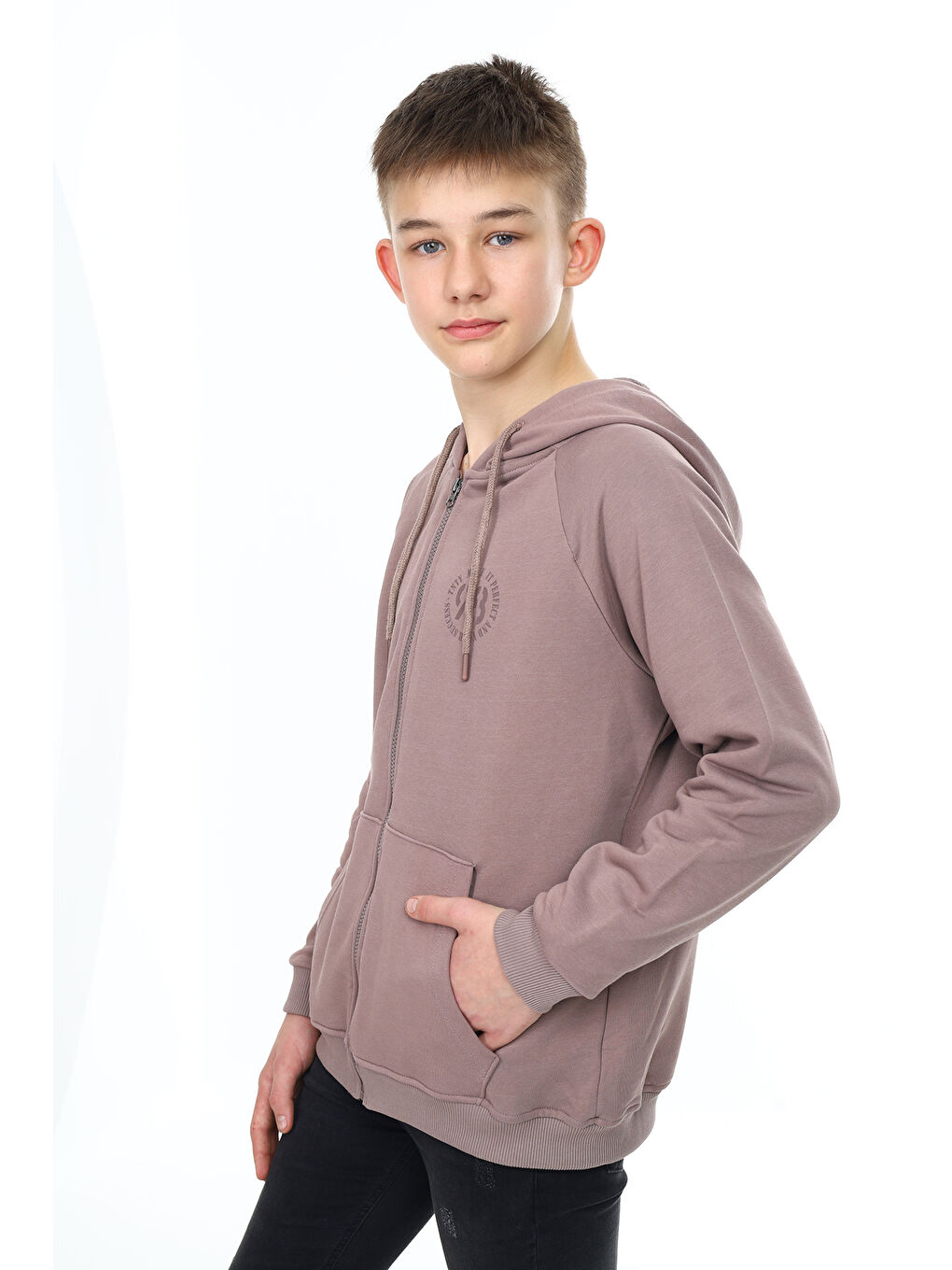 Kahverengi Erkek Çocuk Baskılı Hırka-3