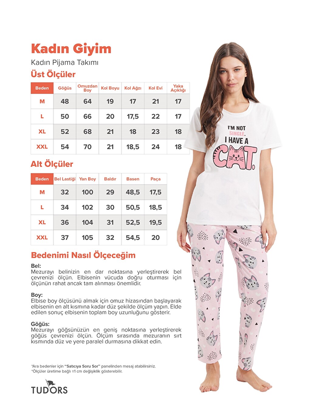 Kadın Regular Fit Klasik Kesim Pamuklu Bisiklet Yaka Kısa Kollu Baskılı Beyaz Pijama Takımı-2