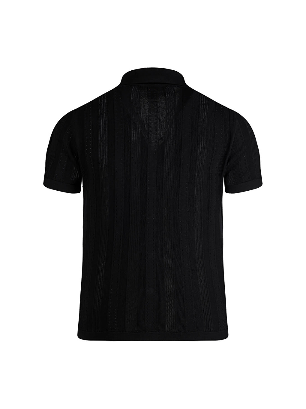 Siyah Regular Fit Apaş Yaka Gömlek-2