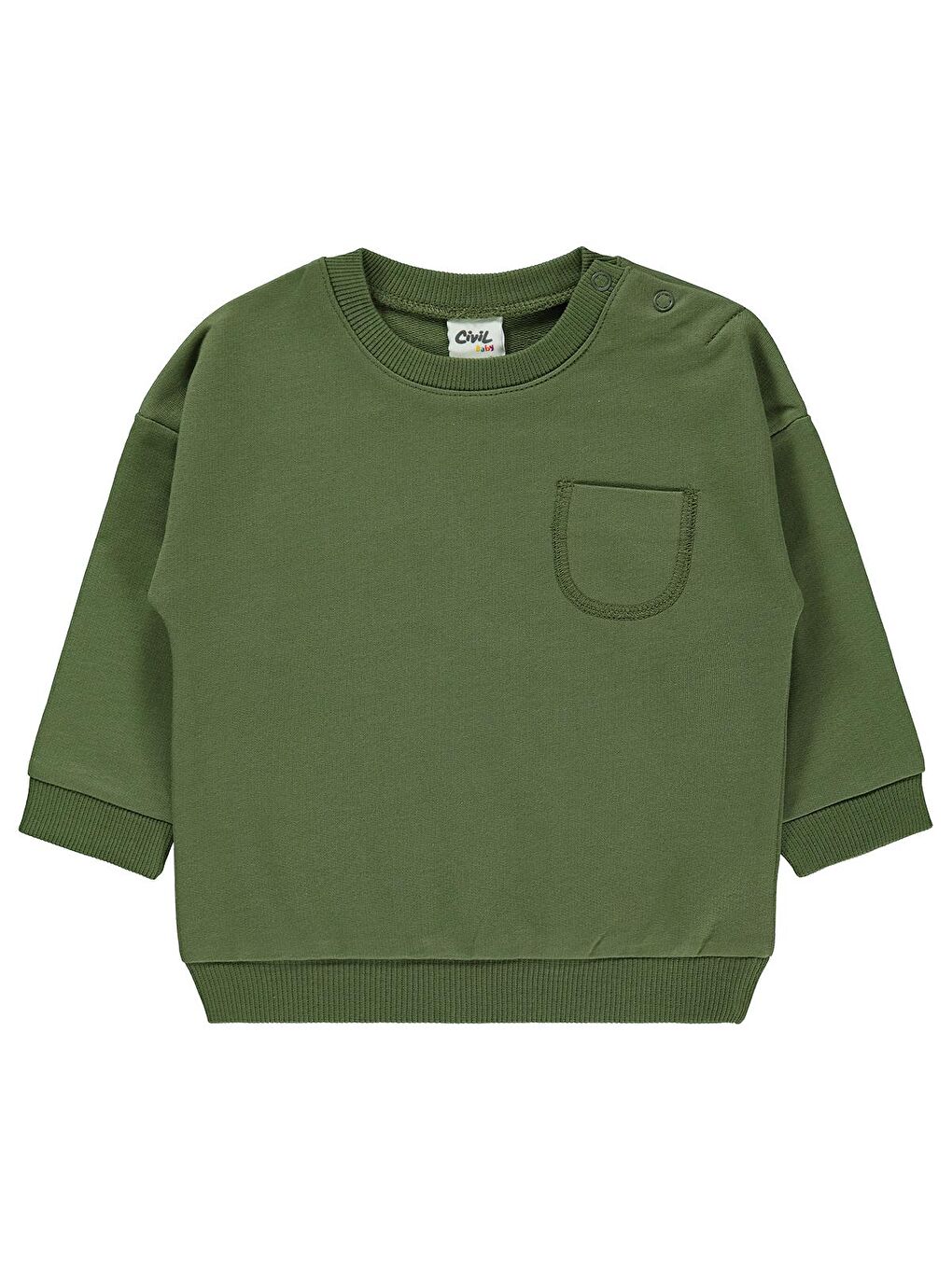 Civil Haki Baby Erkek Bebek Sweatshirt 6-18 Ay Haki