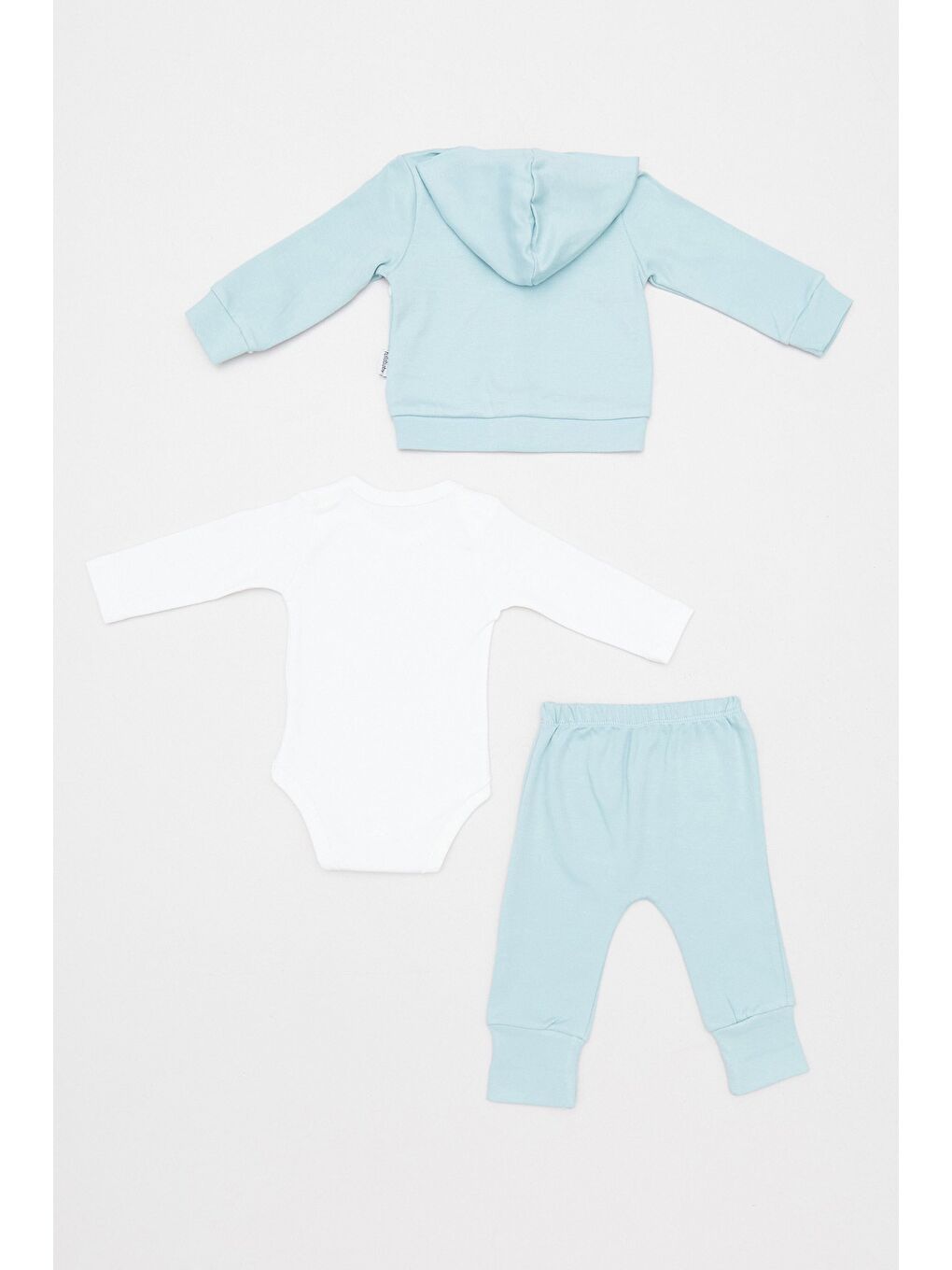 Yeşil %100 Pamuk Çiçek Nakışlı 3 Lü Kız Çocuk Takım-1