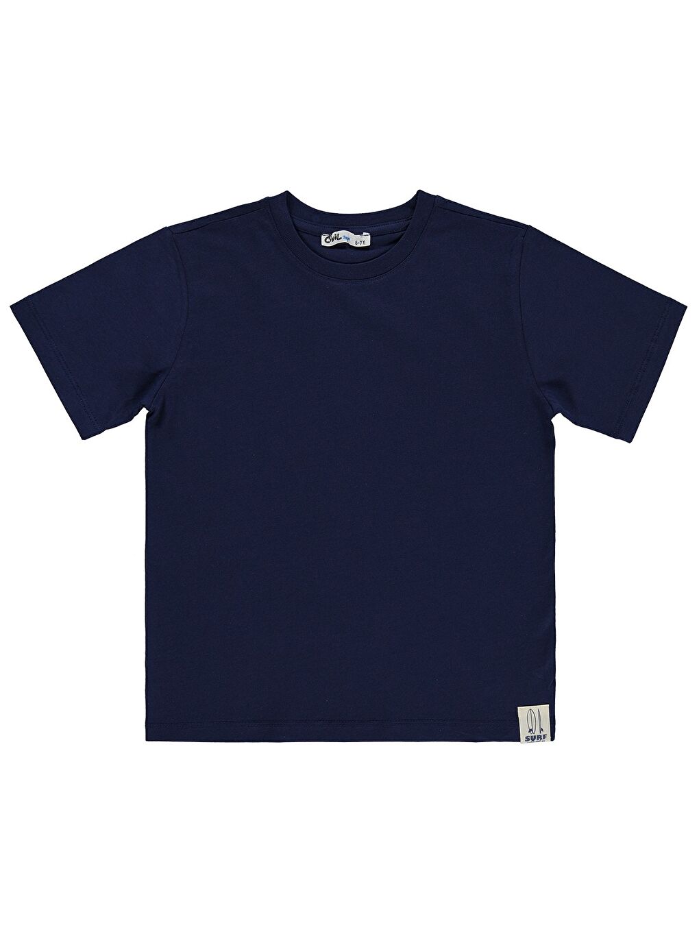 Boys Basic Surf Etiketli 6-9 Yaş Tişört - Lacivert