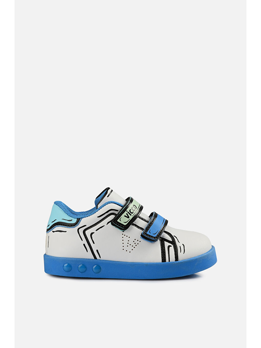 Picasso Işıklı Erkek Okul Öncesi Beyaz/Saks Mavi Sneaker