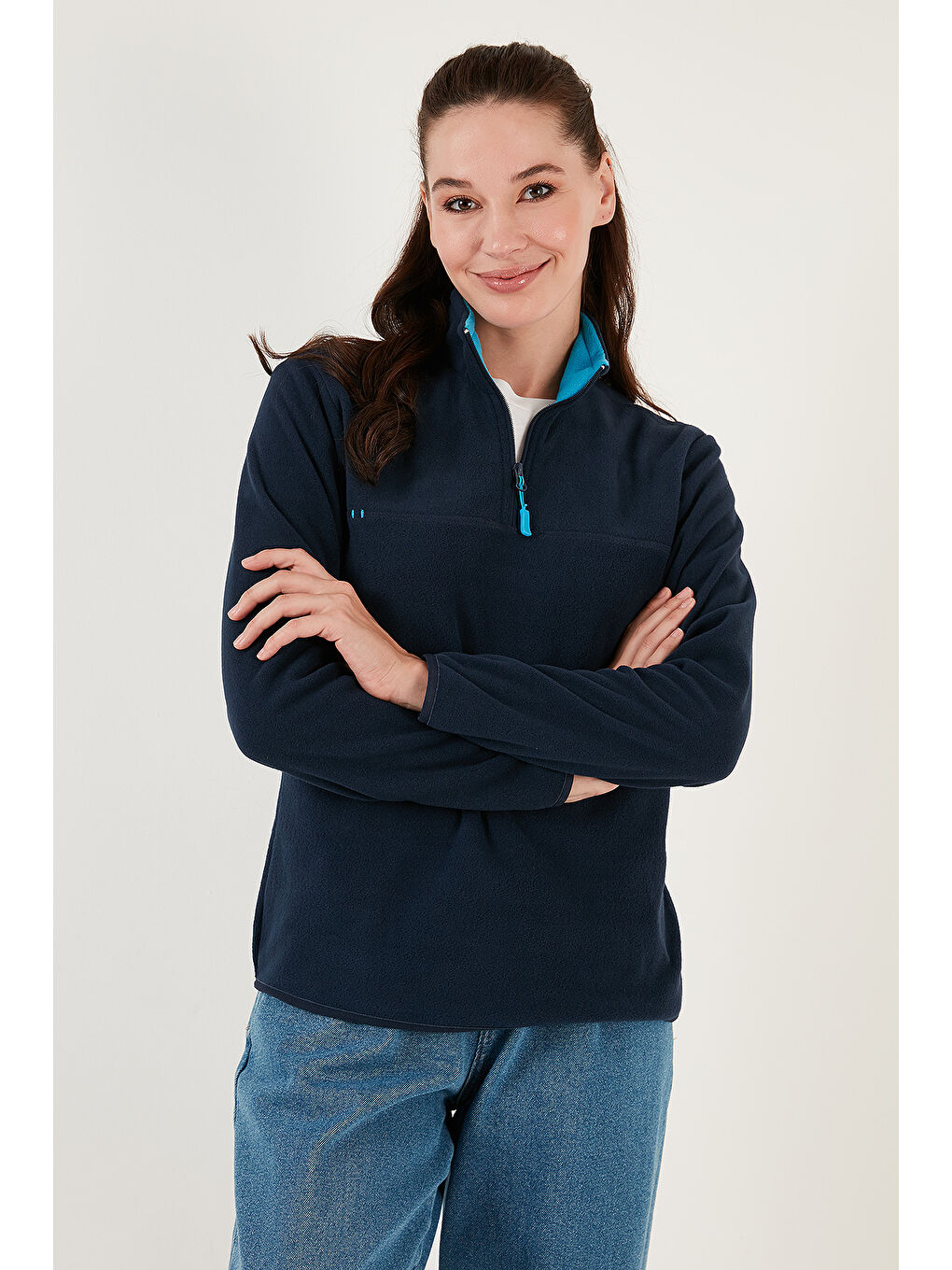 Lacivert Slim Fit Yumuşak Dokulu Anti-Pilling Tüylenme Yapmayan 2'li Paket Polar 5907000S2-2