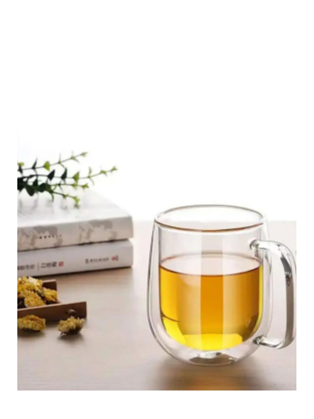 Renksiz Çift Cidarlı Borosilikat Cam Kupa 300 ml 2 Adet 2769-3