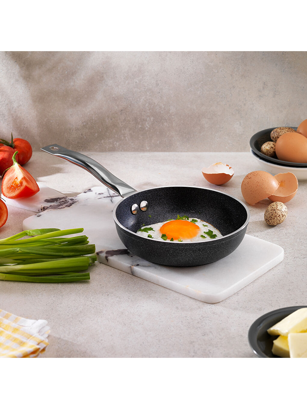 Micro Mini 14 Cm Yanmaz Yapışmaz Tava-Antrasit