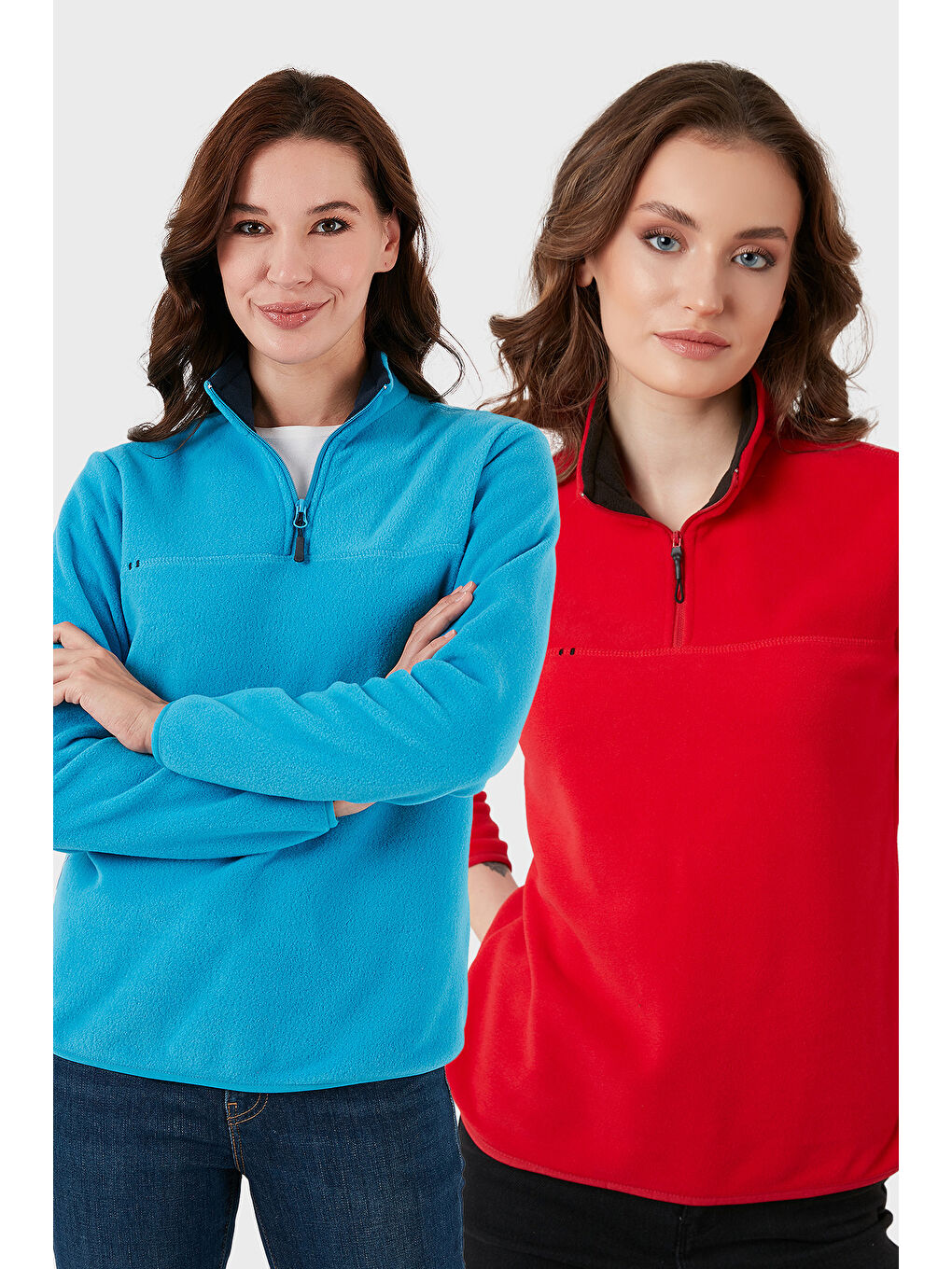 Turkuaz Slim Fit Yumuşak Dokulu Anti-Pilling Tüylenme Yapmayan 2'li Paket Polar 5907000S2