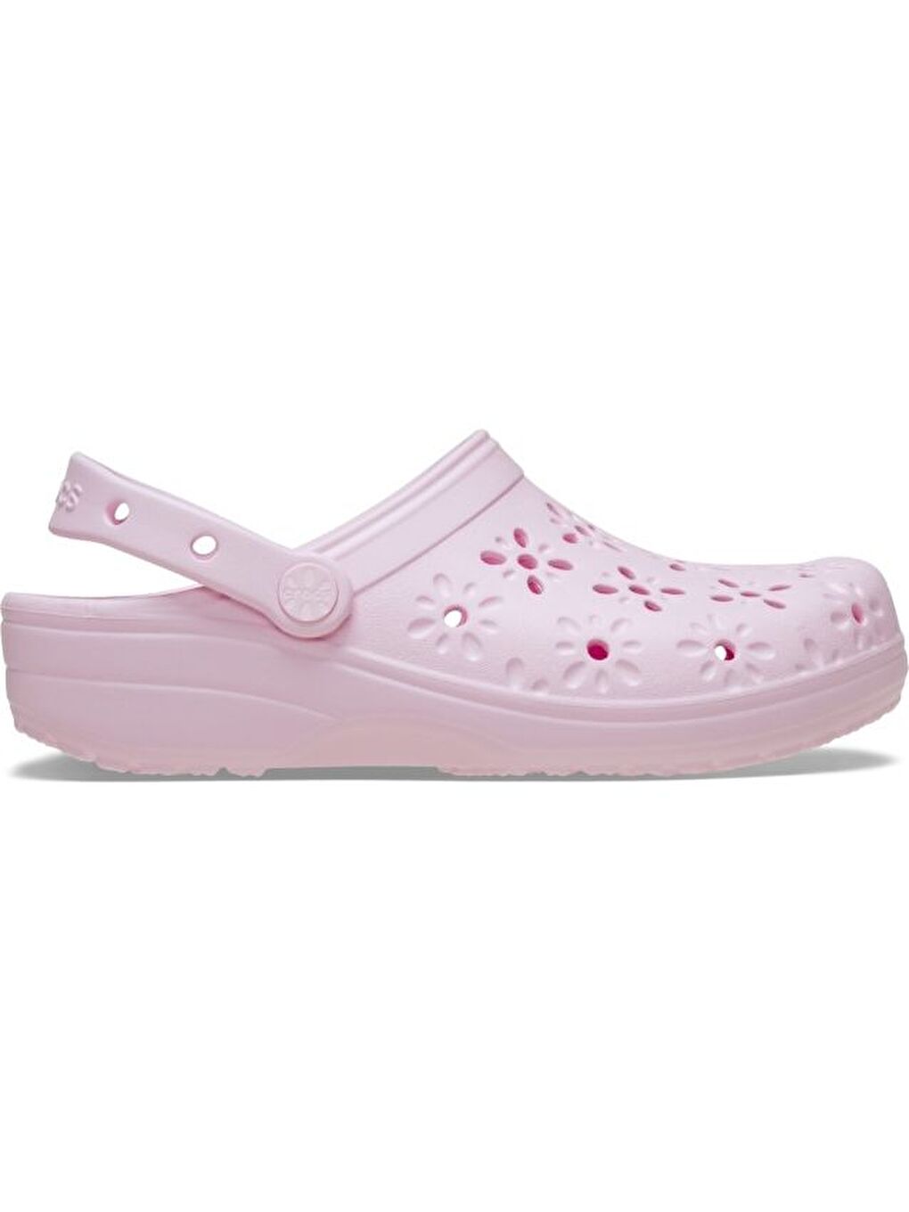 Pembe Classic Floral Cut Out Clog Kadın Beyaz Sabo Terlik 210927