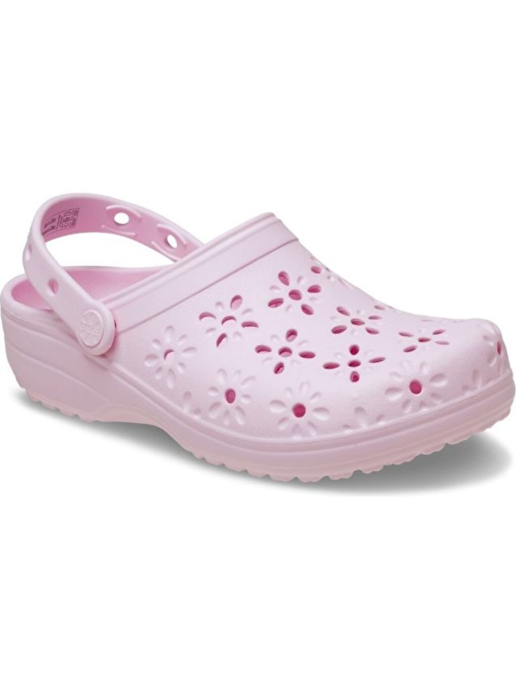 Pembe Classic Floral Cut Out Clog Kadın Beyaz Sabo Terlik 210927-1