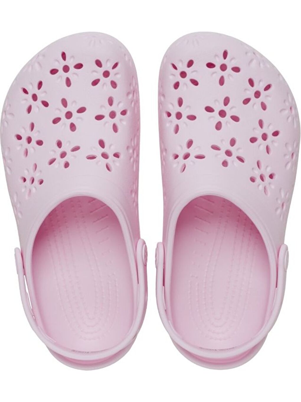 Pembe Classic Floral Cut Out Clog Kadın Beyaz Sabo Terlik 210927-3