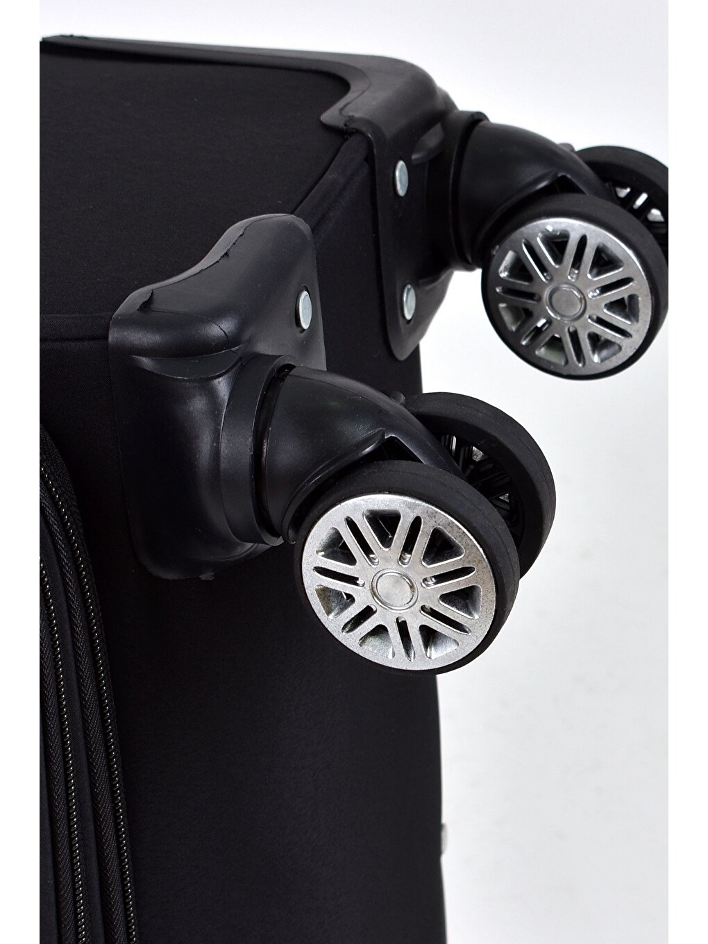 Siyah STD Ultra Light Kumaş Büyük Boy Valiz FSL023 Klasik-5