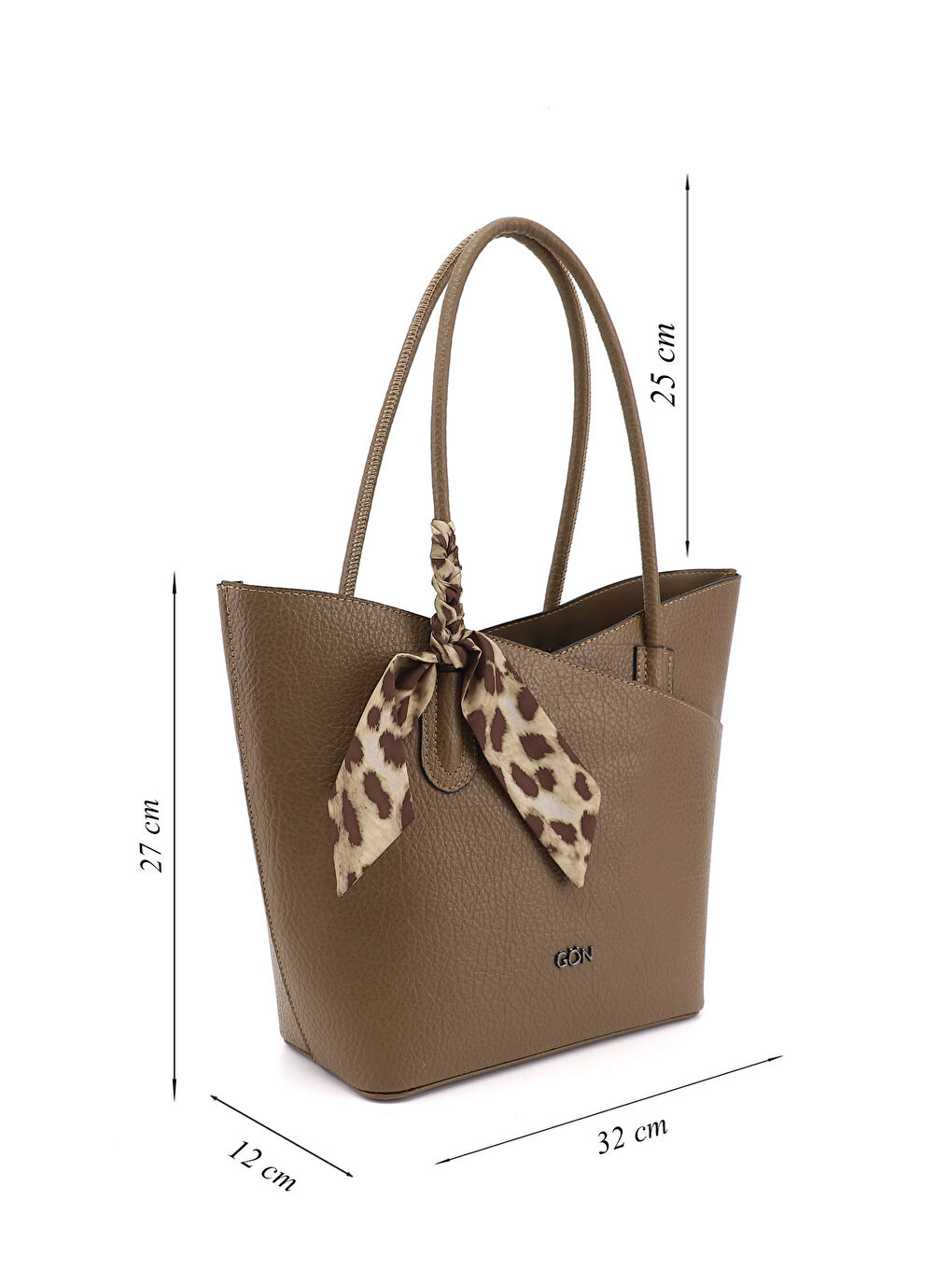 Bej Kadın BEJ-VİZON Yavrulu Omuz Çantası-1