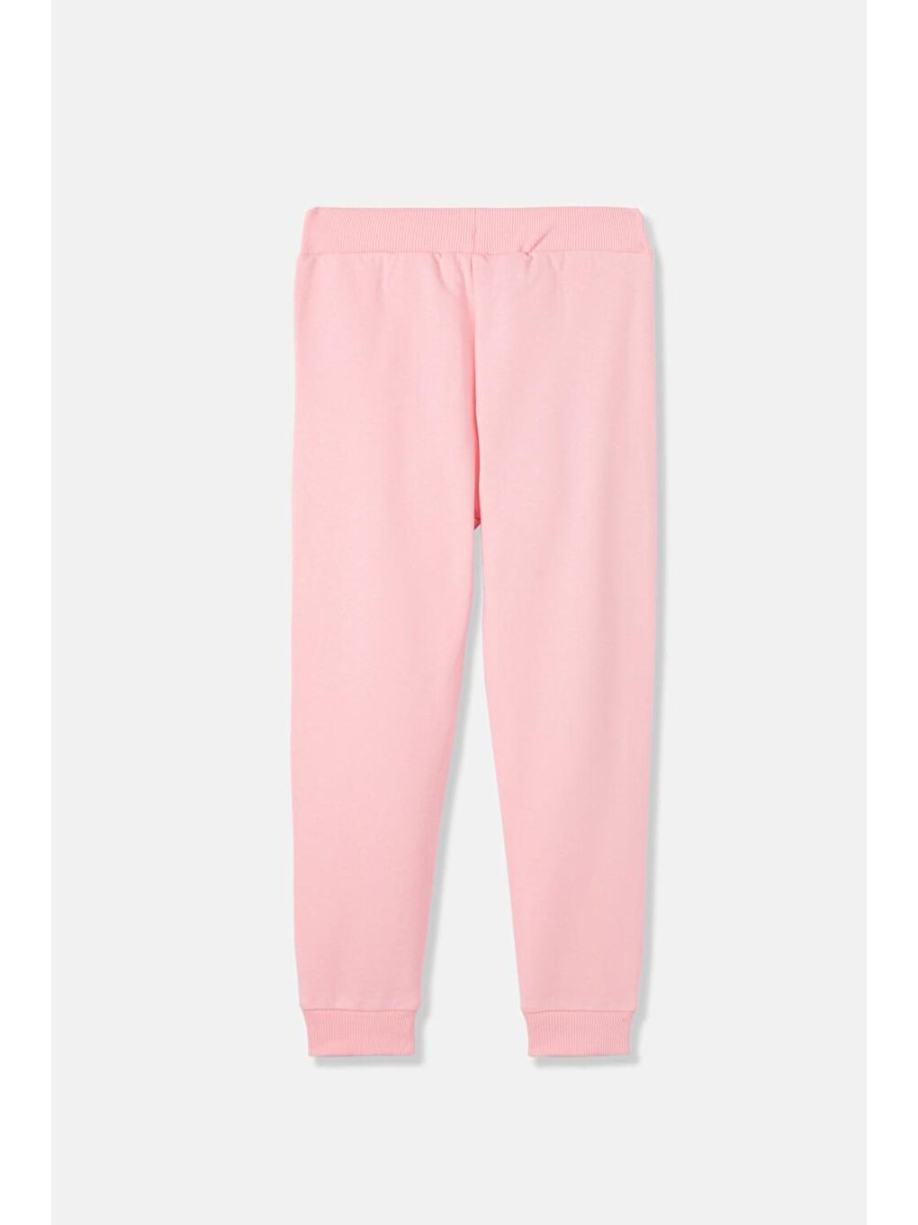 Pembe Kız Çocuk Fırfırlı Pamuklu Eşofman Altı-1