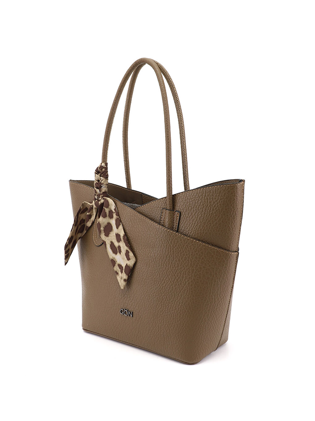 Bej Kadın BEJ-VİZON Yavrulu Omuz Çantası-2