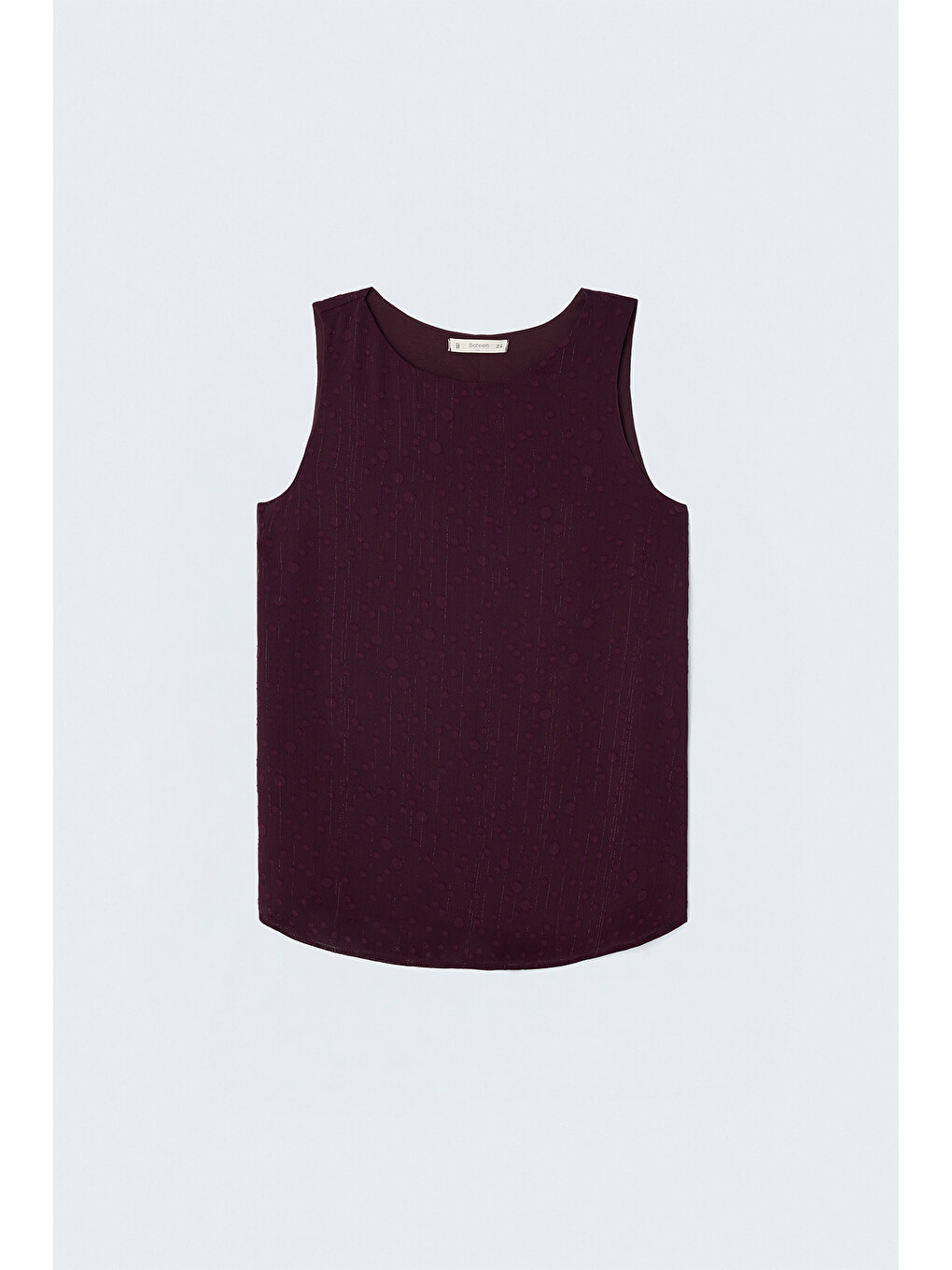 Dokulu Kolsuz Bluz - Bordo-2