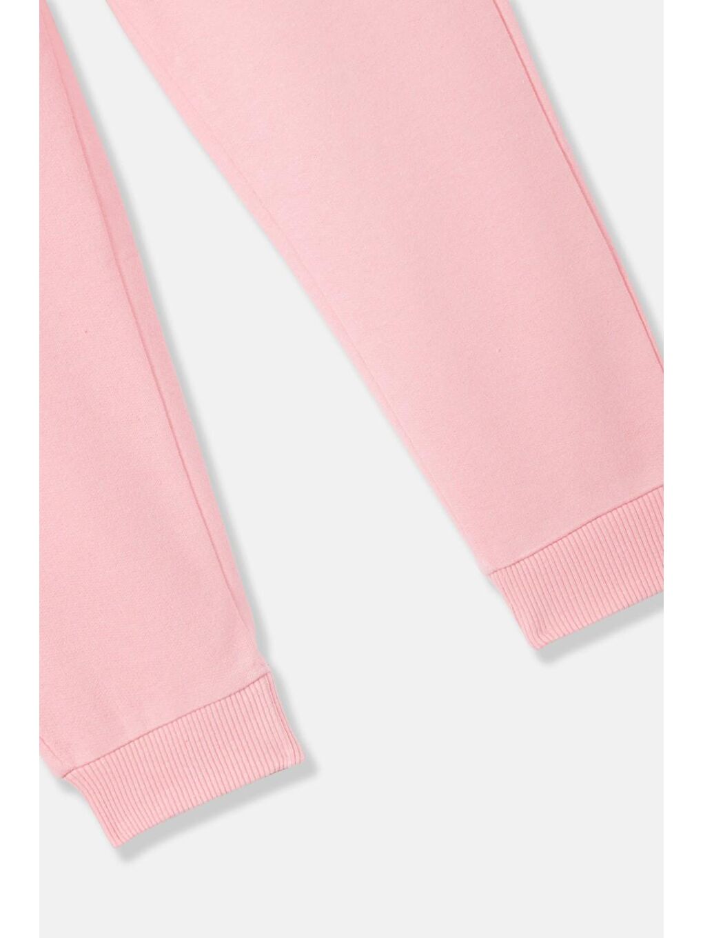 Pembe Kız Çocuk Fırfırlı Pamuklu Eşofman Altı-2