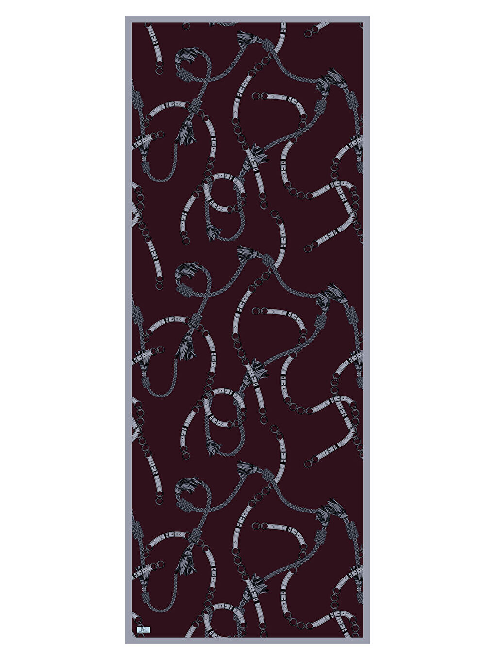 Pamuk Twill Şal Linkage Mürdüm-5