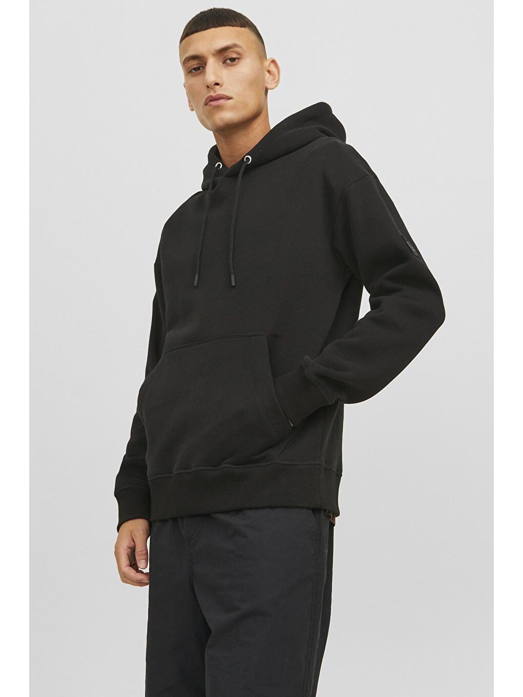 Jack & Jones Siyah Core Jcoclassic Pamuklu Kapüşonlu Erkek Sweat 12240189