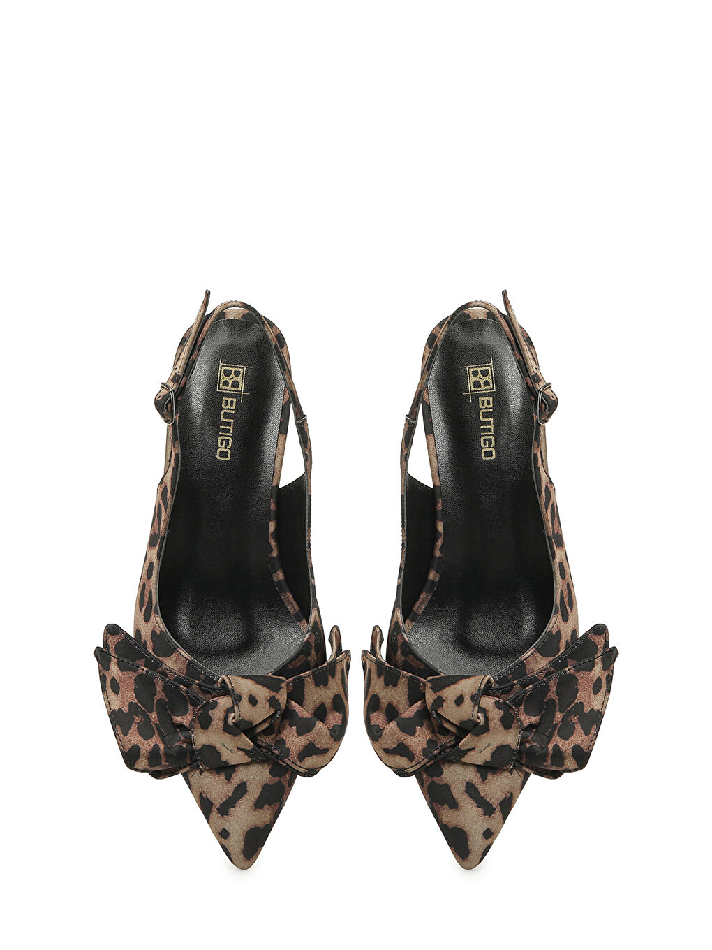 Kahverengi 26S-161 6FX Leopar Kadın Topuklu Ayakkabı-3