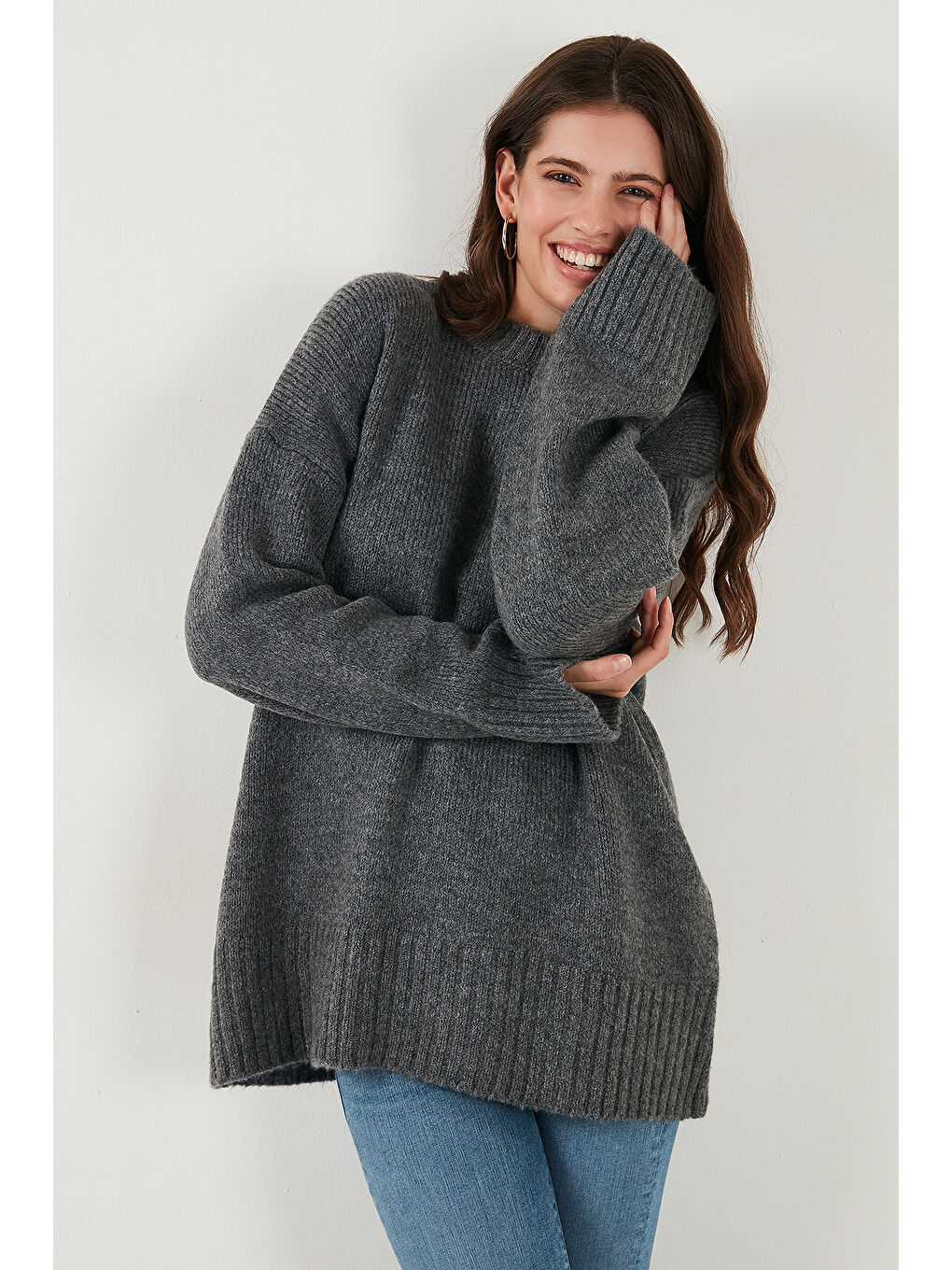 Bordo Regular Fit Bisiklet Yaka Basic 2'li Paket Triko Kazak 4616213S2-2