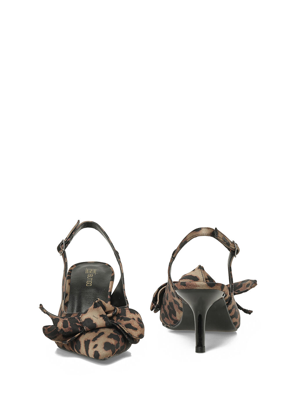 Kahverengi 26S-161 6FX Leopar Kadın Topuklu Ayakkabı-4