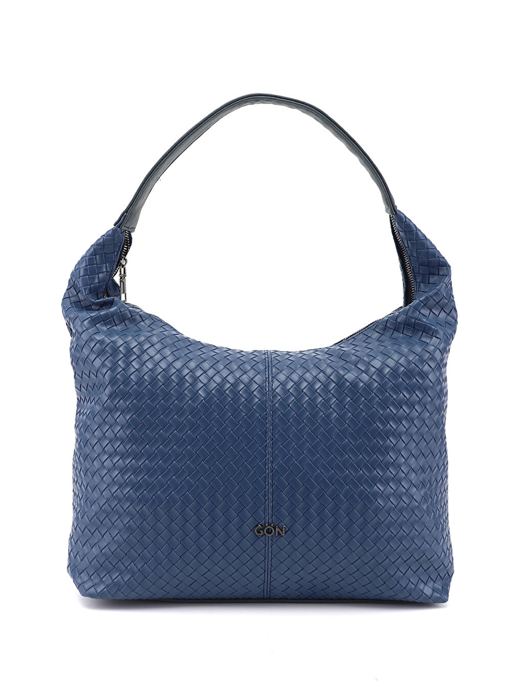 Lacivert Kadın AÇIK LACİVERT Örgü Baskılı Omuz Çantası