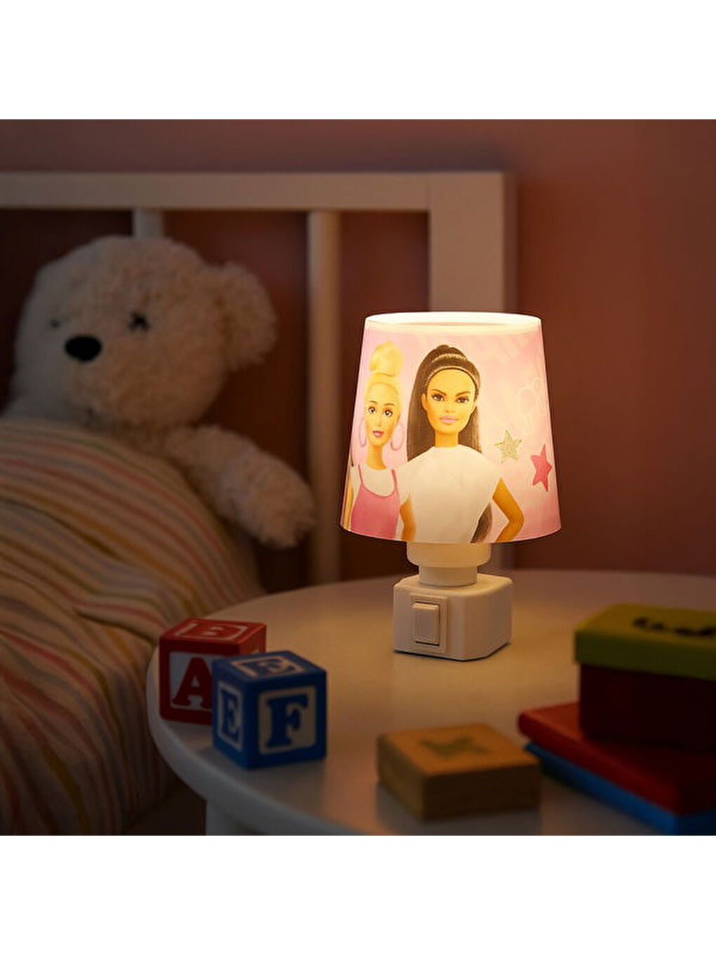Barbie Abajur Gece Lambası - Pembe-1